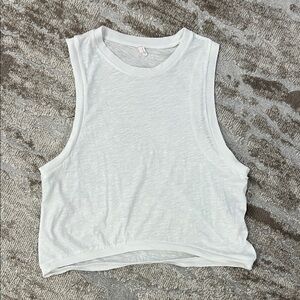 Free People White Sleeveless Tank